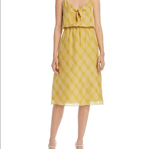 Joie Abiah Front Tie Silk Dress in Antique Moss L - Picture 3 of 3